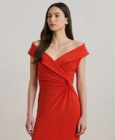 Lauren Ralph Women's Jersey Off-the-Shoulder Gown