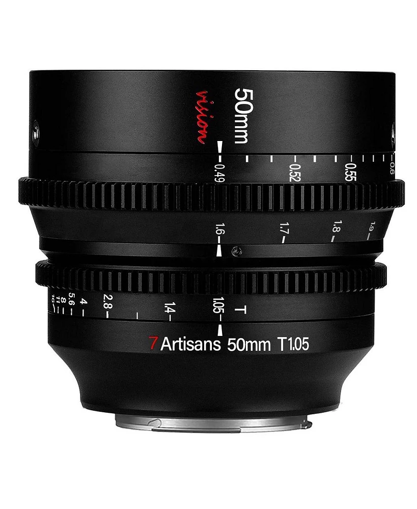7artisans Photoelectric 50mm T1.05 Vision Cine Lens for Canon Rf, Black
