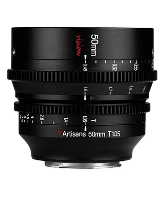 7artisans Photoelectric 50mm T1.05 Vision Cine Lens for Canon Rf, Black