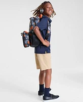Nautica Big Boys Uniform Quick Dry Performance Stretch Polo Uniform Lowell Stretch Moisture Wicking Jogger Shorts Inmocean All Star Sports Backpack Lunch Bag Headphone Set
