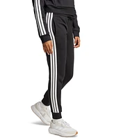 adidas Women's Essentials Three Stripes Fleece Slim Pants