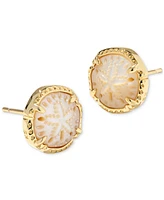 Kendra Scott Sand Dollar Mother-of-Pearl Stud Earrings