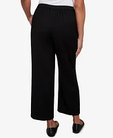 Alfred Dunner Women's Santa Barbara Button Cuffed All Around Elastic Ankle Pants