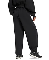 adidas Women's Soft Lux Loose Mid-Rise Pull-On Pants