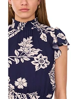 Msk Petite Printed Sleeveless Wide-Leg Jumpsuit