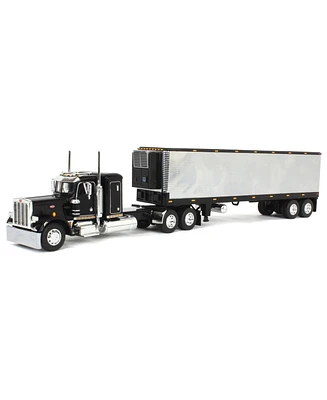 1/64 Black & Chrome Peterbilt 359 with 40ft Vintage Reefer Trailer, Dcp