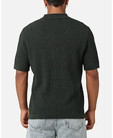 Xxiii Men's Zyair Knit Rib Button Up Shirt