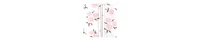 Hudson Baby Infant Girl Long Sleeve Plush Faux Fur Sleeping Bag, Wearable Blanket, Neutral Pink Floral