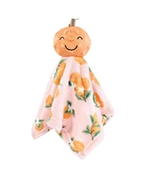 Hudson Baby Infant Girls Animal Face Security Blanket 3-Pack, Fruits, One Size