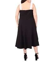 Msk Plus Sleeveless Square-Neck Midi Dress