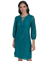 Jessica Howard Petite 3/4-Sleeve Lace Shift Dress