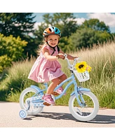 14 Inch Kids Bike with Adjustable Handlebar and Seat for 3-5 Year Old