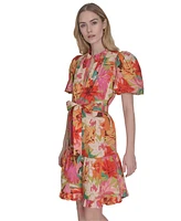 Vince Camuto Women's Cotton V-Neck Dress