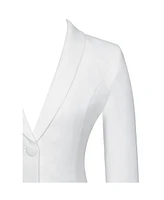 Miss Circle Women's Delia White Blazer Dress with Pleated Detail