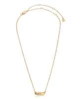Ettika Oval Dome Baguette Simple Pendant Necklace
