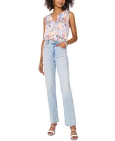Vince Camuto Women's Floral-Print Ruffled Sleeveless Top