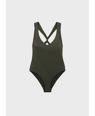 Mango Women's Crossover Back Swimsuit