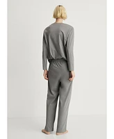 Mango Women's 2-Piece Plain Cotton Pajama Set
