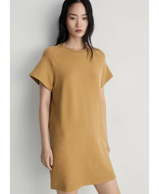 Mango Women's Heather Fleece Cotton Nightgown