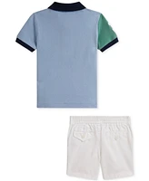 Polo Ralph Lauren Baby Boys Mesh Shirt & Twill Short Set