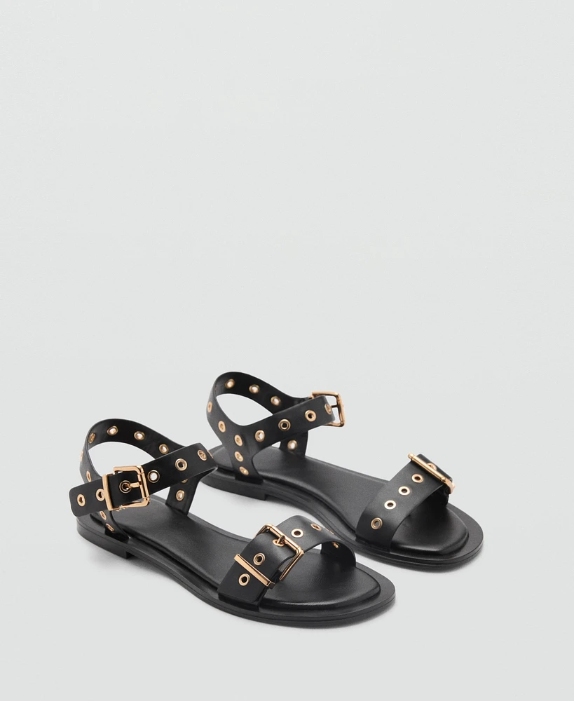 Mango Women's Die-Cut Straps Sandals