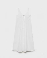 Mango Women's Embroidered Cotton Nightgown