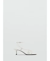 Mango Women's Combined-Strap Heeled Sandals