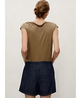 Mango Women's Denim Skort