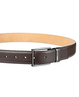 Alfani Men's Burnished Edge and Metal Loop Dress Belt, Created for Macy's