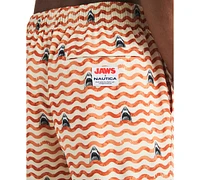 Jaws x Nautica Men's Classic-Fit Active Stretch Quick-Dry Printed 6" Swim Trunks