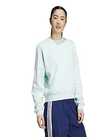 adidas Women's Essentials Small Logo Feel Cozy Crew Neck Sweatshirt
