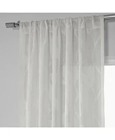 Half Price Drapes Avignon Vine Floral Patterned Faux Linen Sheer Curtain