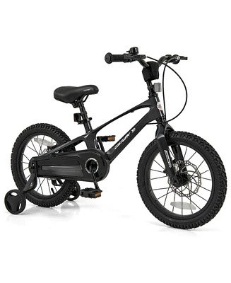 Kids Bike Lightweight with 2 Removable Training Wheels for Aged 4-7