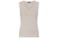 Olsen Women's Rounded V-Neck Sleeveless Shell