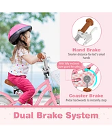 Kids Bike with Training Wheels and Front Basket for Boys and Girls Ages 3–4