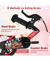 Kids Bike Adjustable with Storage Basket and Double Brake for 3-4 Years Old