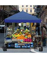 Gymax 8x8 Ft Pop up Canopy Tent Shelter Wheeled Carry Bag 4 Canopy Sand Bag