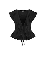 City Chic Plus Sweet Ruffle Top