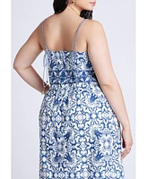 Eloquii Plus Printed Cropped Tank Top