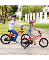 Kids Bike with Led Lights Adjustable Carbon Steel Bicycle