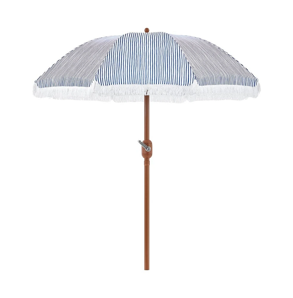 Yaheetech 9FT Patio Umbrella with Tassels 8-Rib Solar Parasol