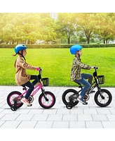 Kids Bike Adjustable Bicycle with Front Basket for Children