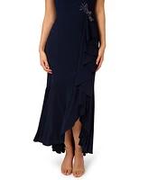 Adrianna Papell Women's Sleeveless Knit Mermaid Dress