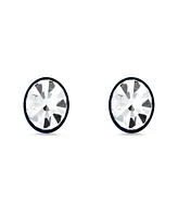 Steeltime Men's Blu Ip Stainless Steel Stud Earrings