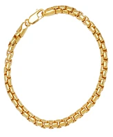 Steeltime Unisex Sterling Silver Box Link Chain Bracelet