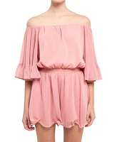 endless rose Women's Ruffled Sleeve Romper