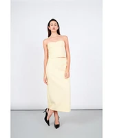 endless rose Women's Tweed Midi Skirt