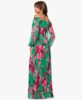 Xscape Women's Printed Long A-Line Dress