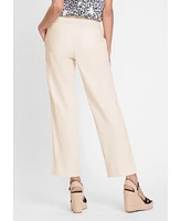 Olsen Women's Mona Fit Linen Blend Pull-On Pant