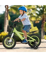 Kids Adjustable Bike with Detachable Training Wheels Safe and Fun Bicycle for Ages 4-8 Years Old